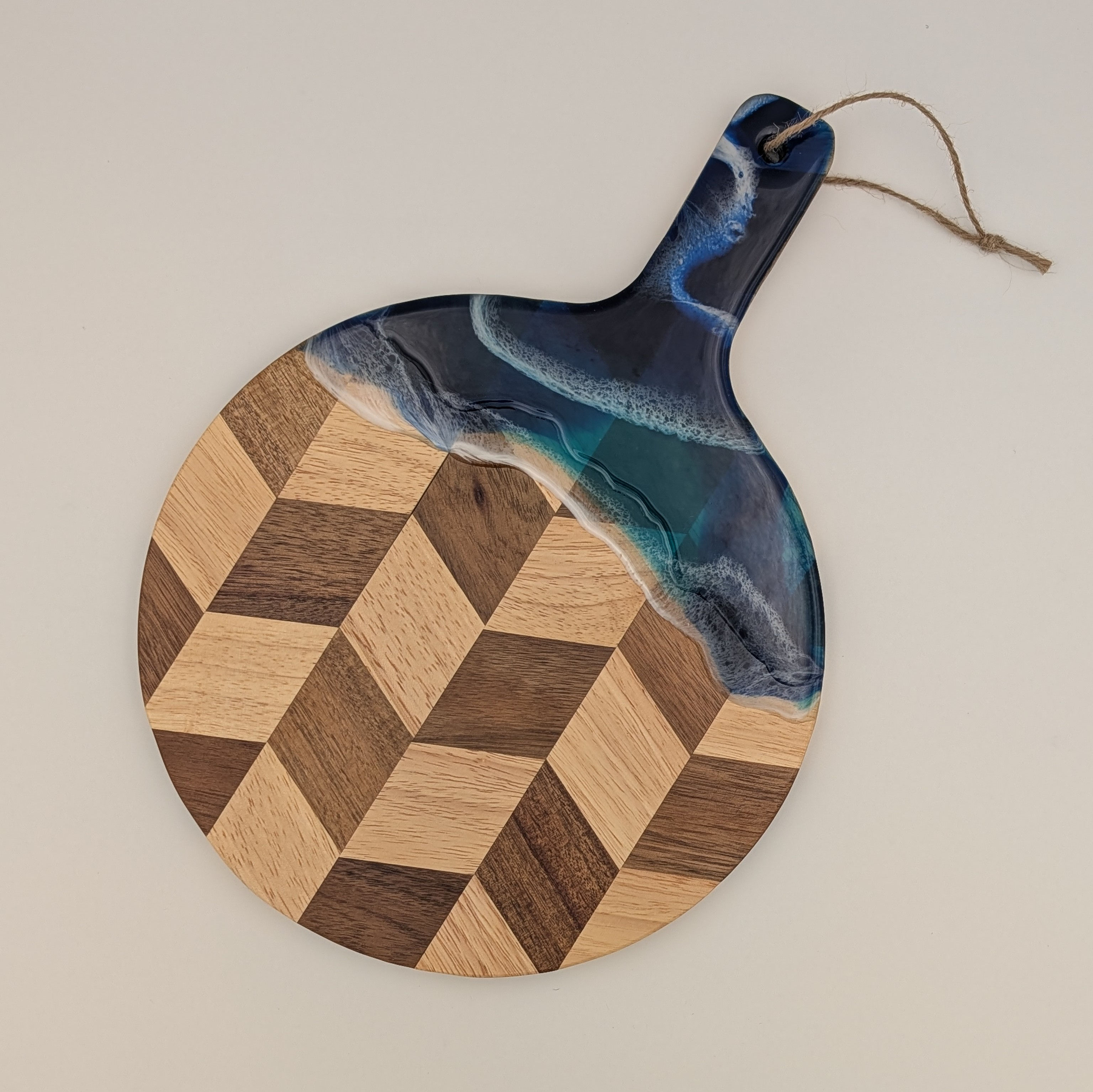 Navy, Teal & White Serving Board