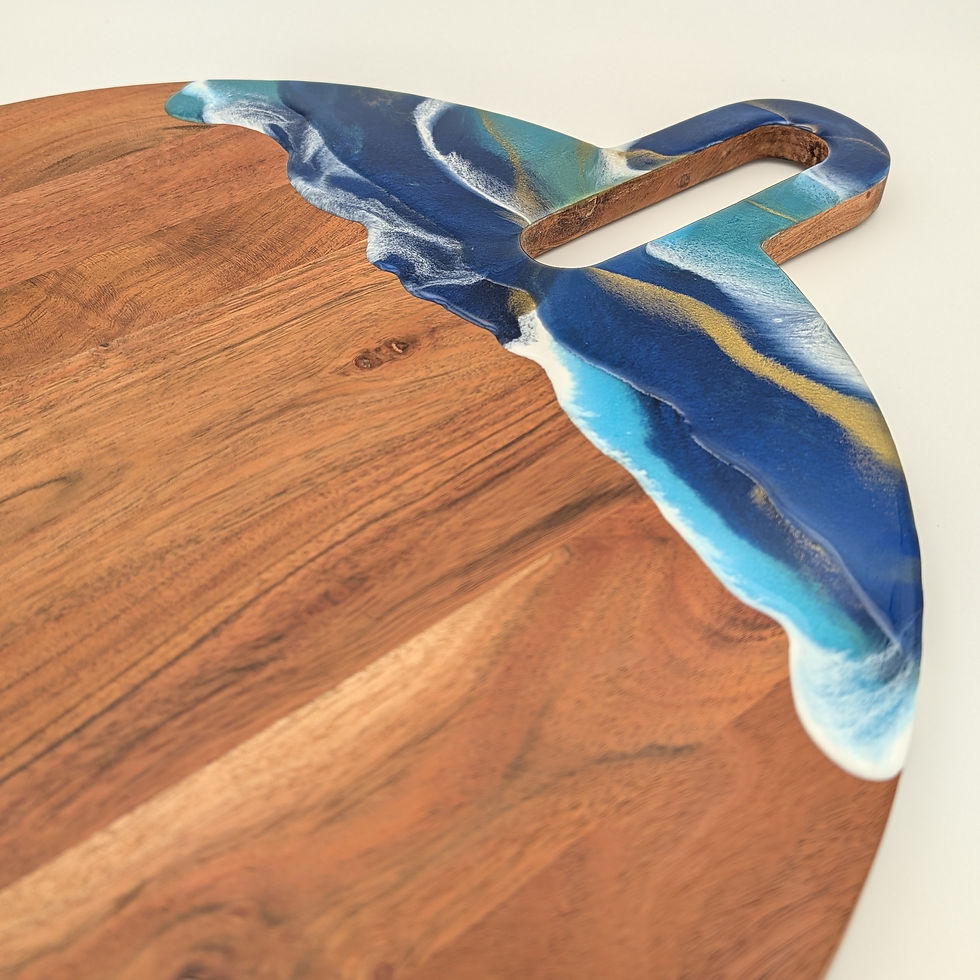 Thumbnail: Blue, Gold & White Serving Board