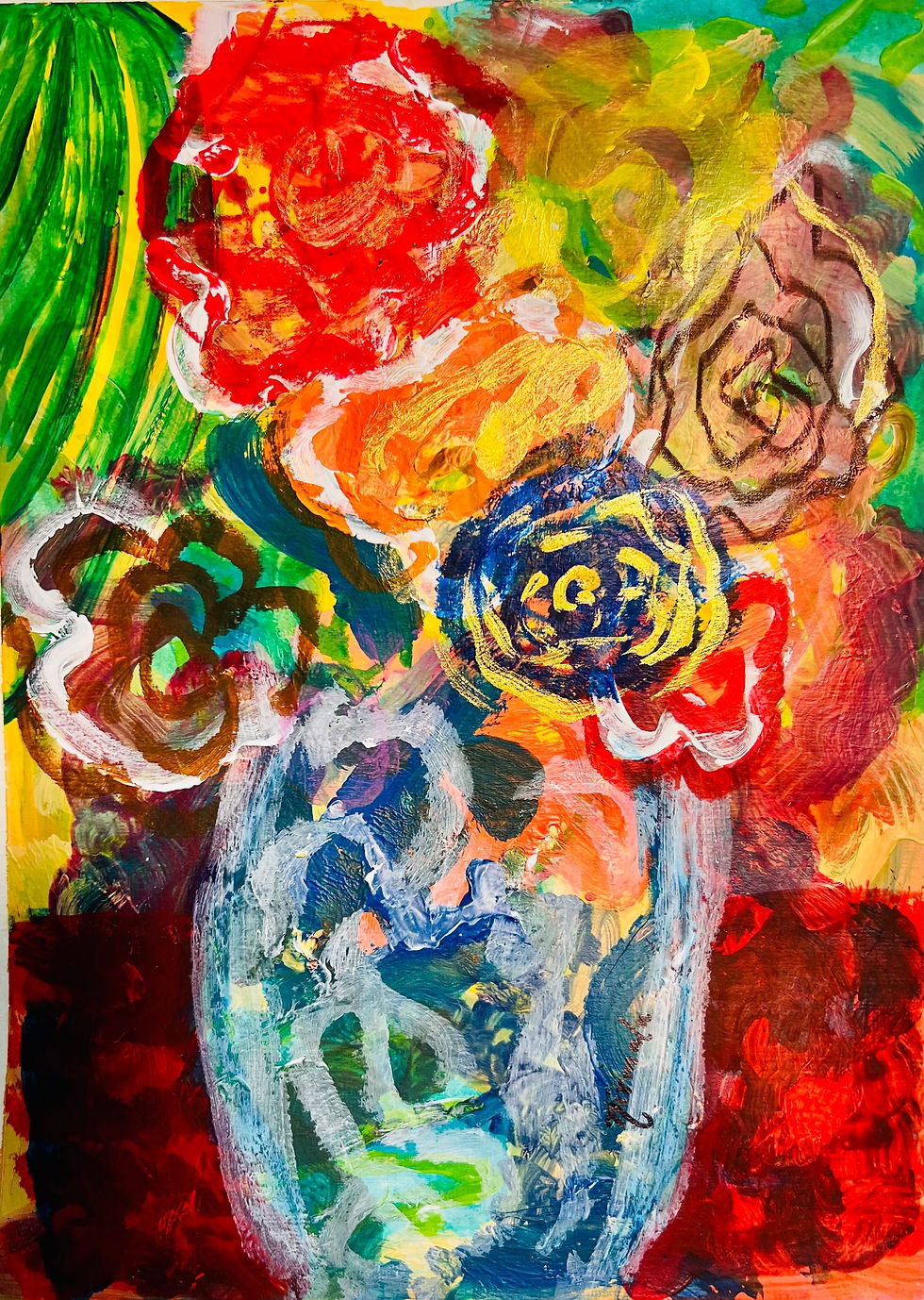 Thumbnail: Abstract flowers series -5 paintings
