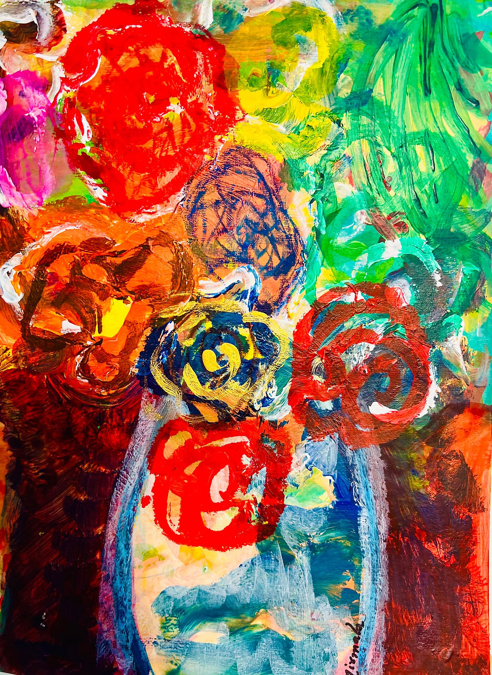 Thumbnail: Abstract flowers series -5 paintings