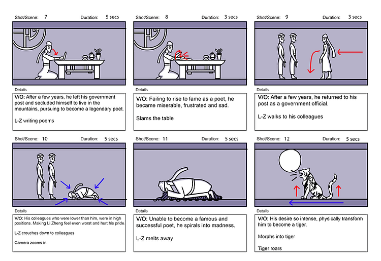 Atsushi's Moon Over the Mountain Final Storyboard Page 2