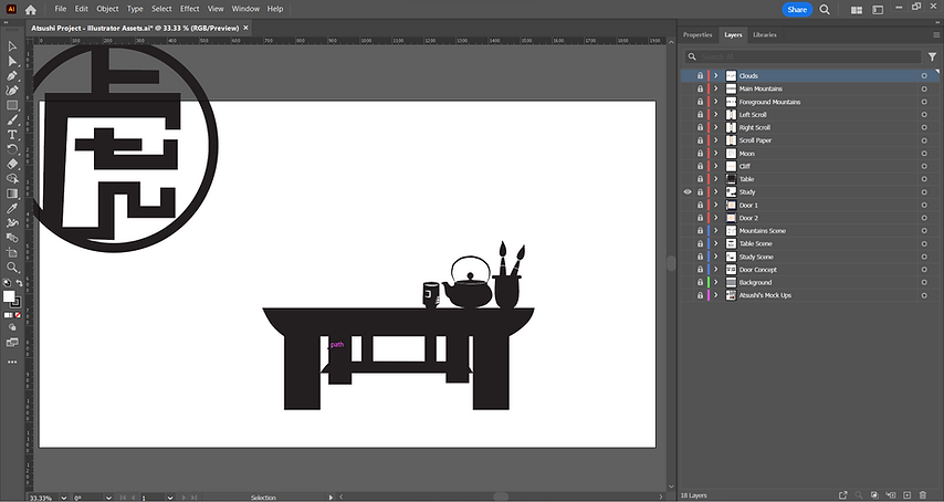 Study Scene Illustrator Asset