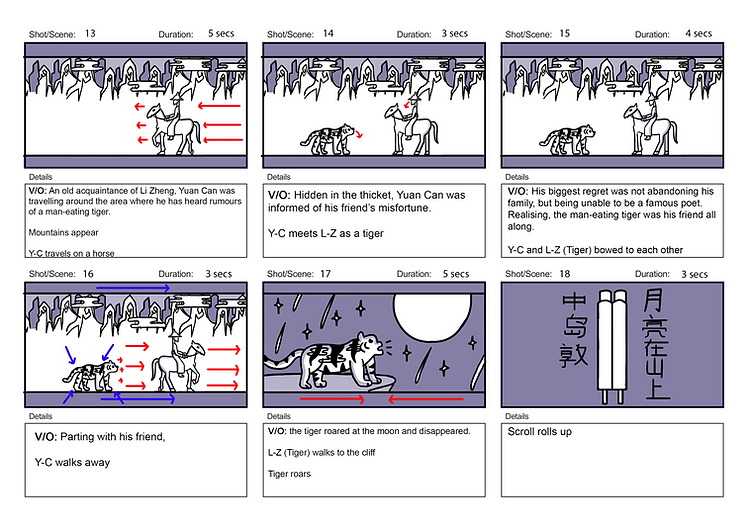 Atsushi's Moon Over the Mountain Final Storyboard Page 3