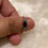 Thumbnail: Blue Sapphire & Emerald Ring | 925 Sterling Silver | Rose Gold Plated