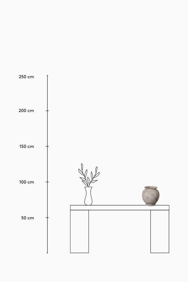 Thumbnail: Keramikvase mit Textur Antike Beige H26.5cm