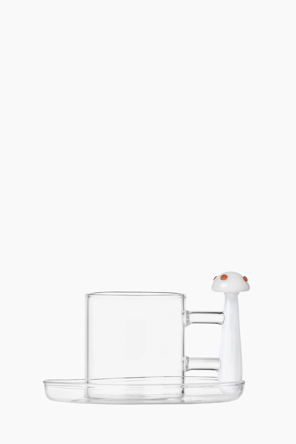 Alice Coffee Cup Mushroom White with Red Dots