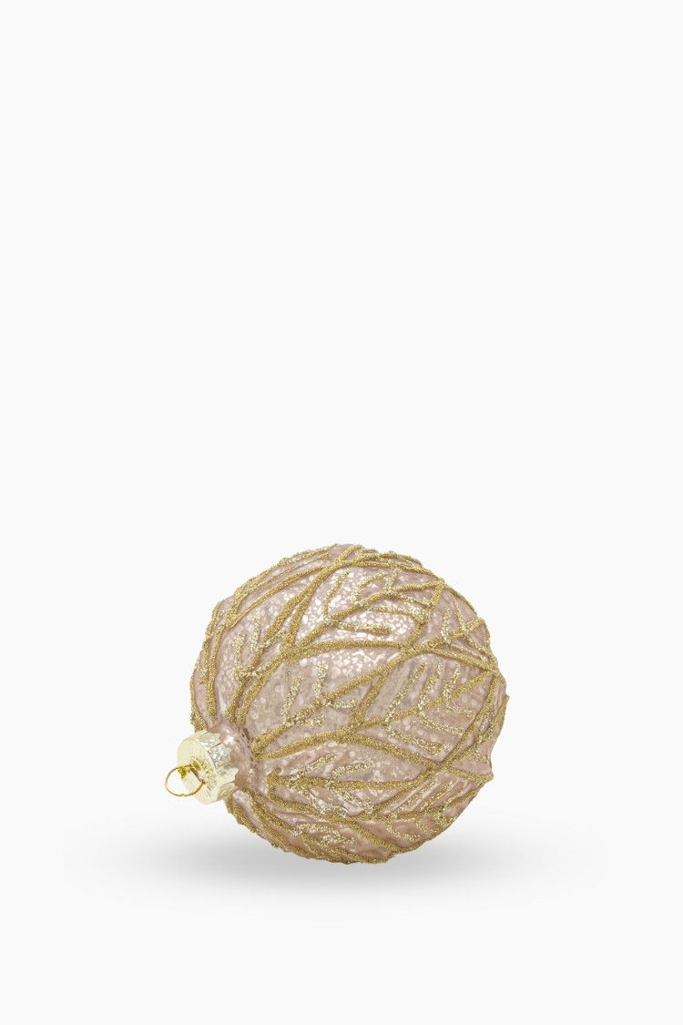 Thumbnail: Weihnachtskugel Matt Rosé Gold
