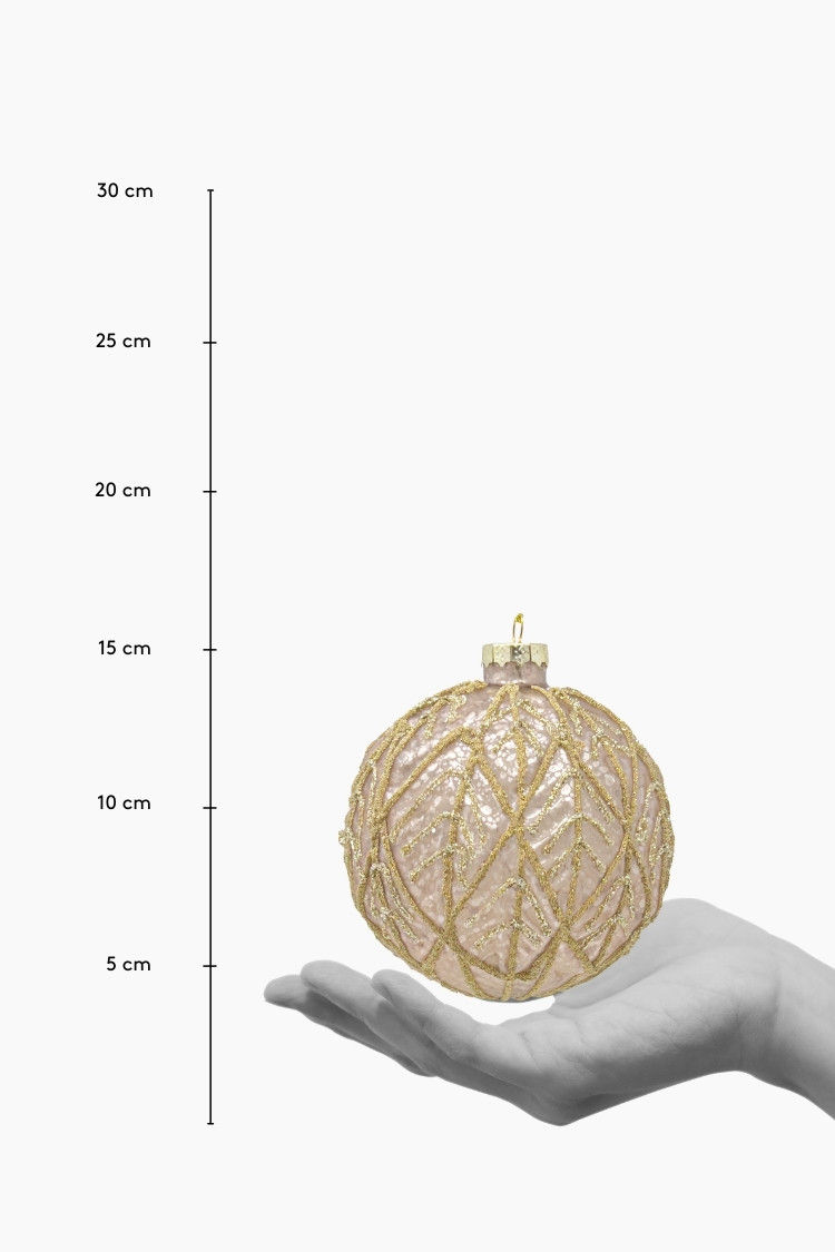 Thumbnail: Weihnachtskugel Matt Rosé Gold