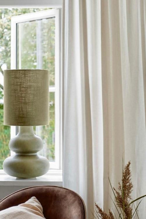 Stehleuchte Grün Keramik Vintage Design, 70x26cm