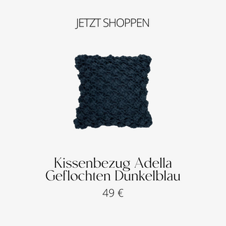Kissenbezug Adella Geflochten Dunkelblau