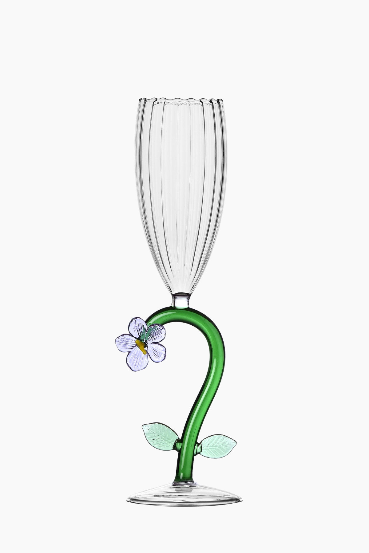 Flute Glass BOTANICA Lilac Flower, 24x7 cm