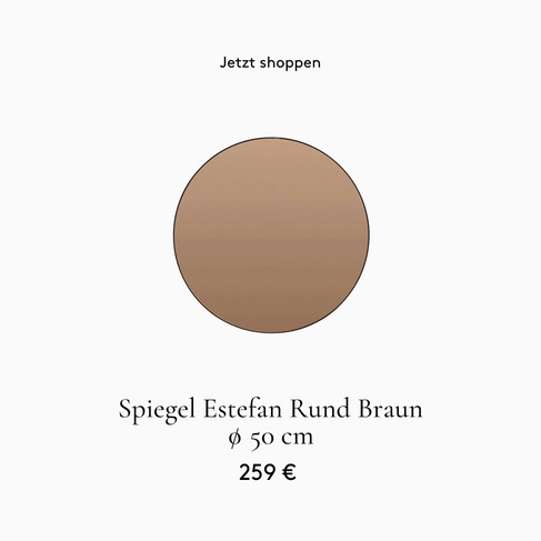 Runder Spiegel braunes Glas