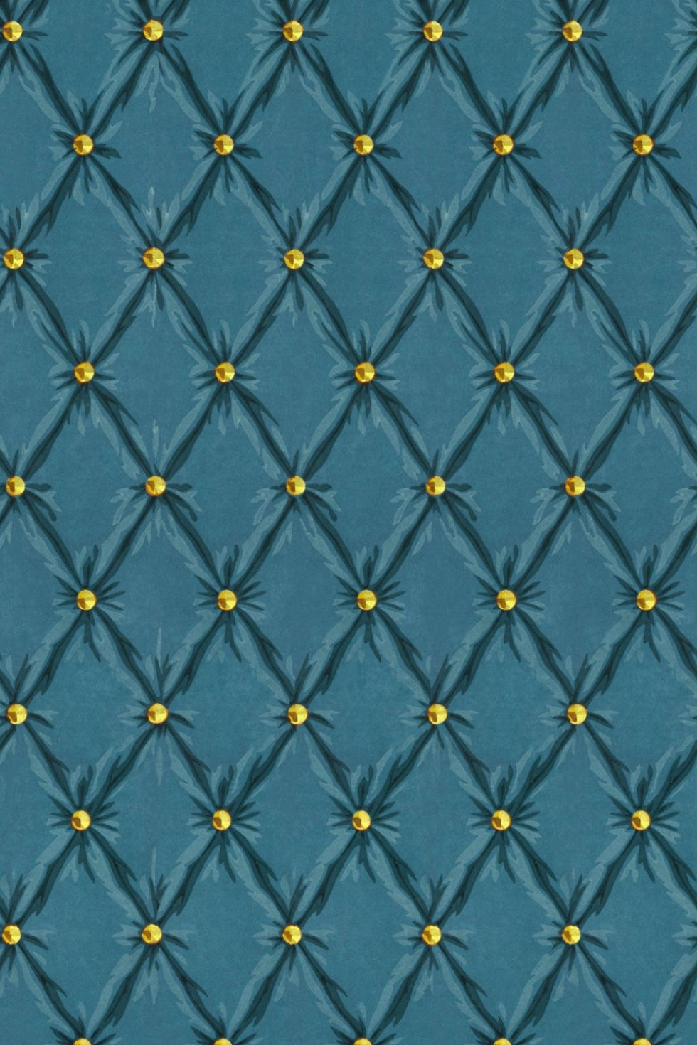 Wandtapete TUFTED PANEL in Blau, Grün und Mandarin-Orange der Kollektion Orient Express, 52x900 cm