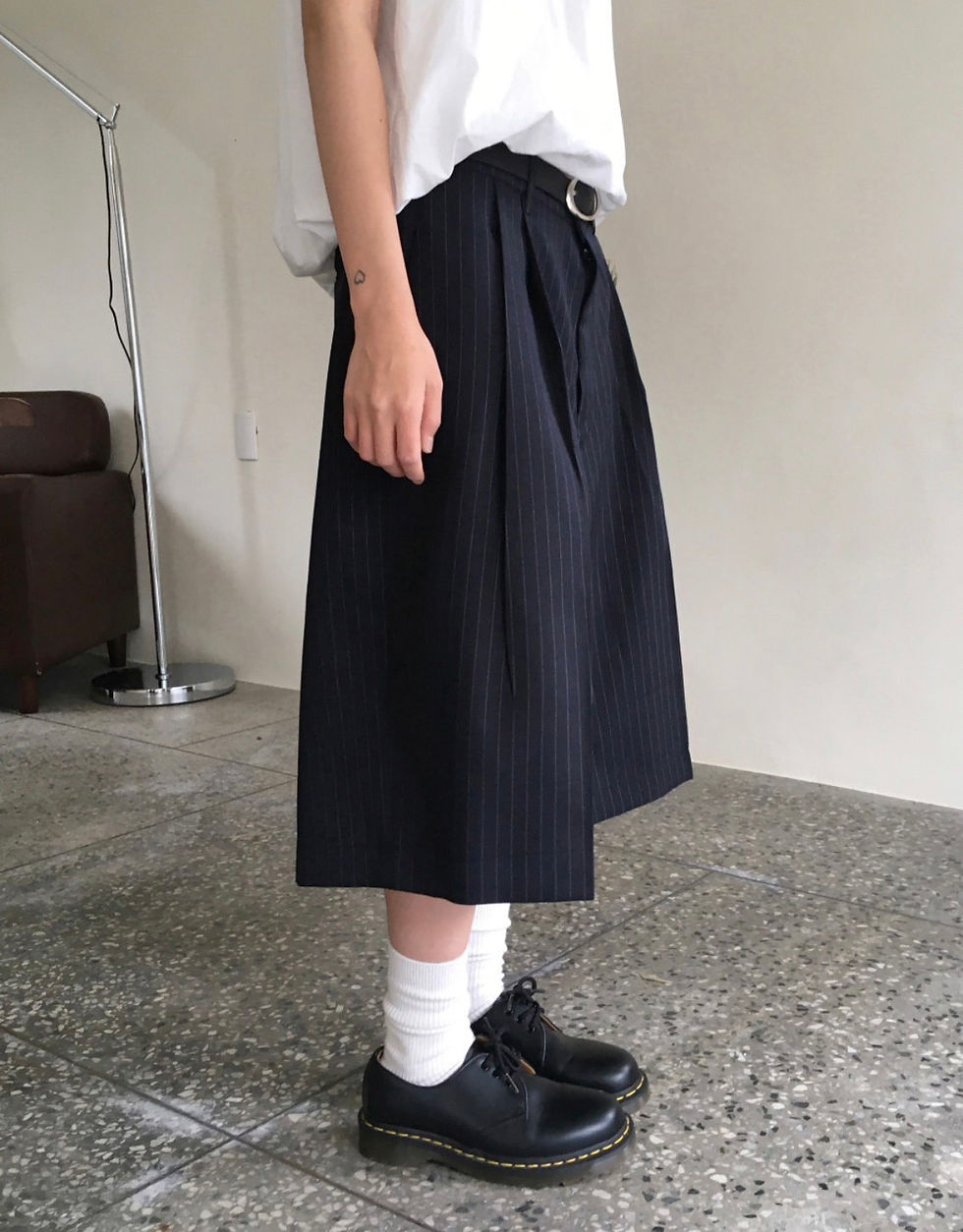 縮圖：條紋七分西褲