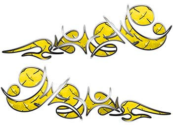 Thumbnail: Reverse Tribal Flame Decal Kit - Diamond Plate Collection