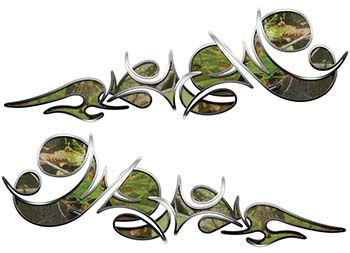 Thumbnail: Reverse Tribal Flame Decal Kit - Camo Collection