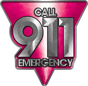 Thumbnail: Call 911 Emergency Police EMS Fire REFLECTIVE Decals
