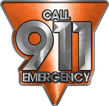 Thumbnail: Call 911 Emergency Police EMS Fire REFLECTIVE Decals