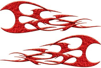 Thumbnail: Custom Motorcycle Tank Twisted Tribal Flame Decals
