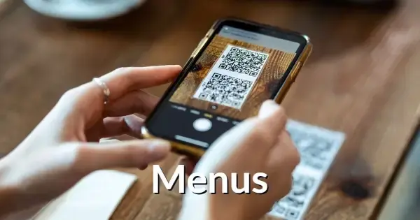Customer is scanning the QR code to access the menu