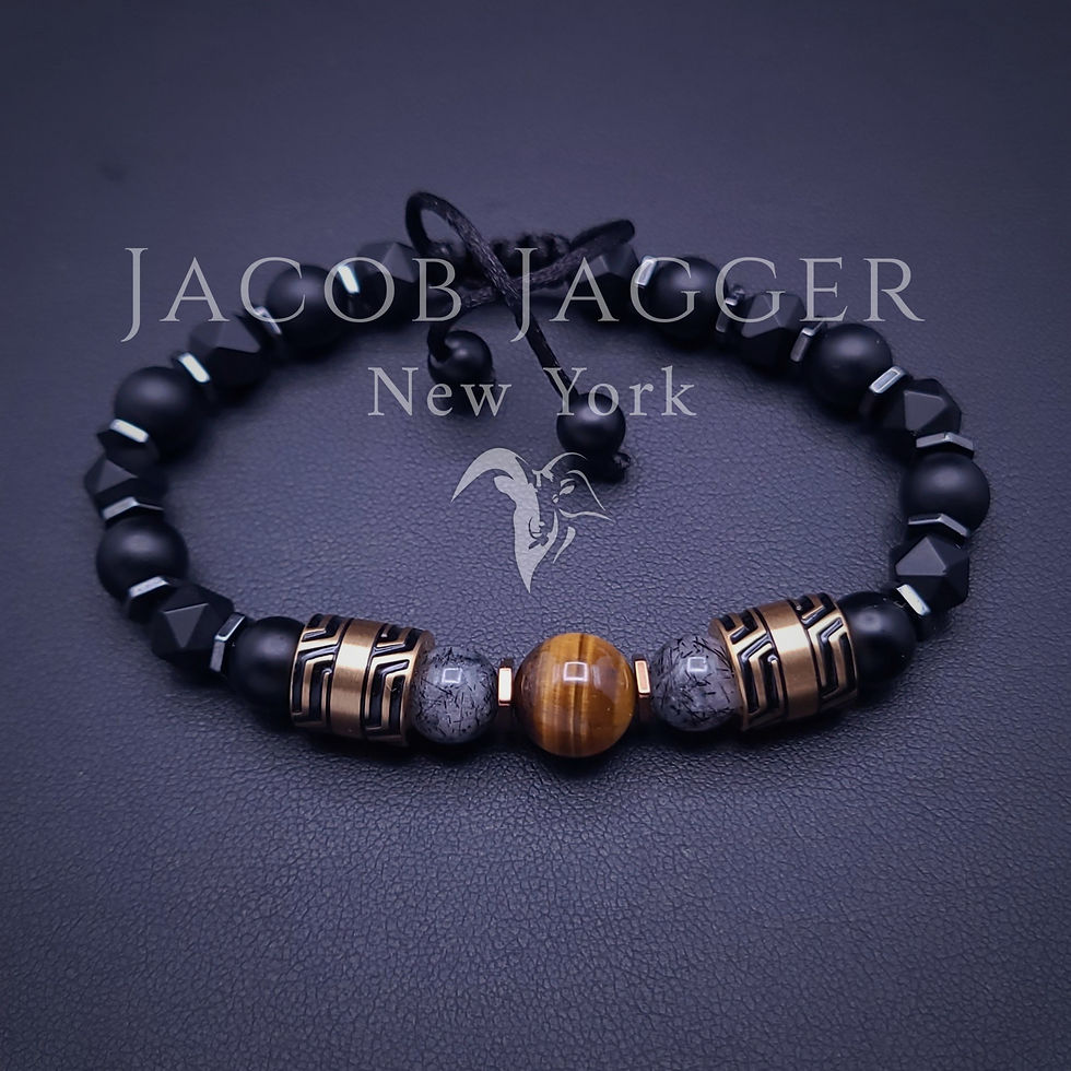 matte onyx and tigers eye beaded bracelet men women. Adjustable size, 8mm beads, stainless steel in silver, gold, rose gold