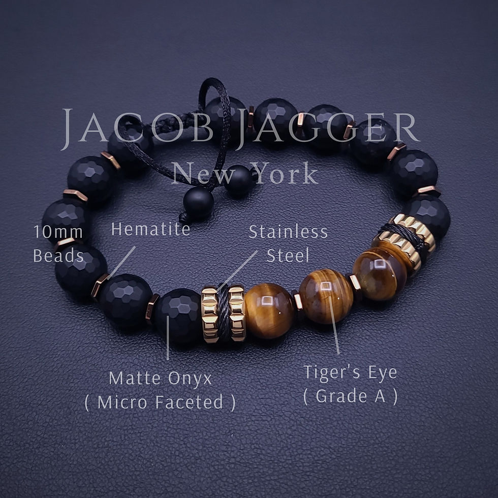 Thumbnail: tigers eye bracelet men women, tigers eye mens bracelet, tigers eye bracelet for men, onyx and tiger eye bracelet from etsy