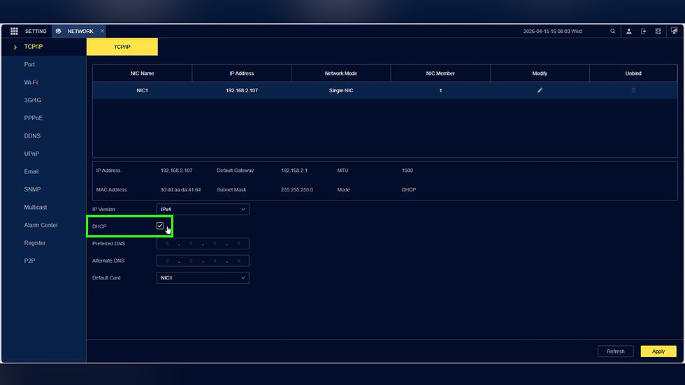 Step 7 – Enable DHCP for DNS