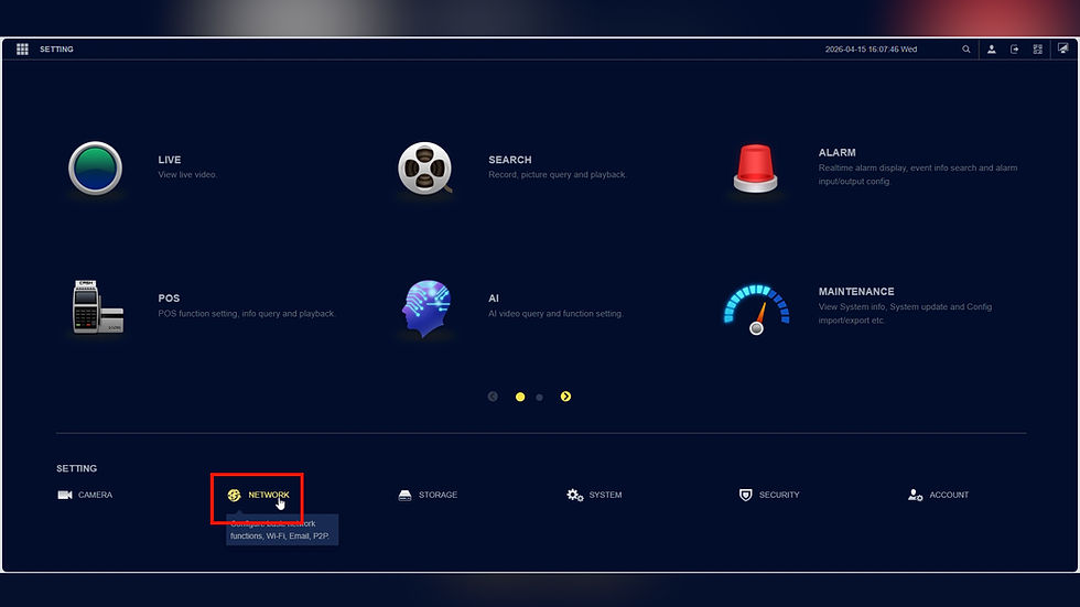 Step 2 – Open Network Settings