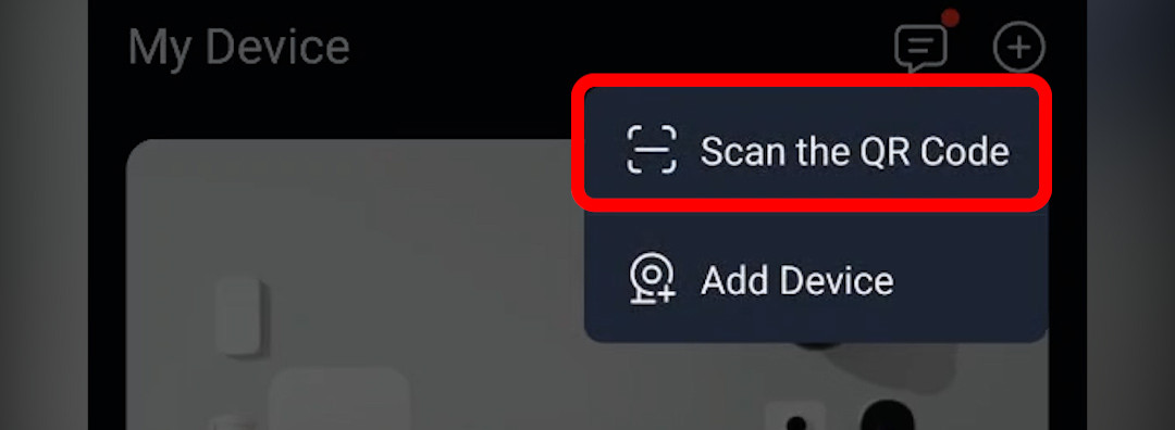 Step 3 – Select "Scan QR Code"