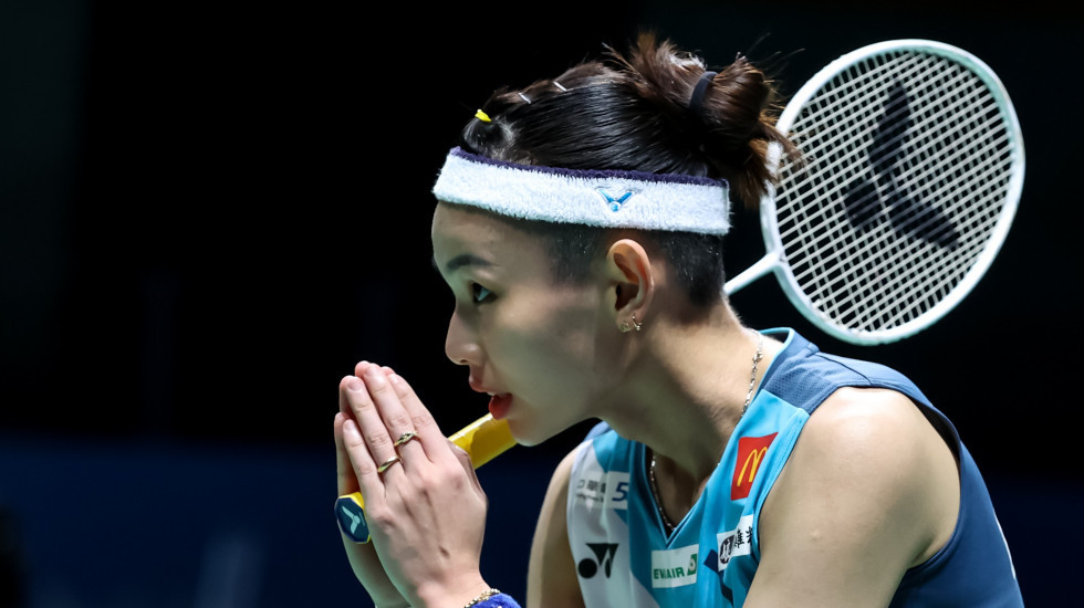 Tai Tzu Ying in a Victor racket