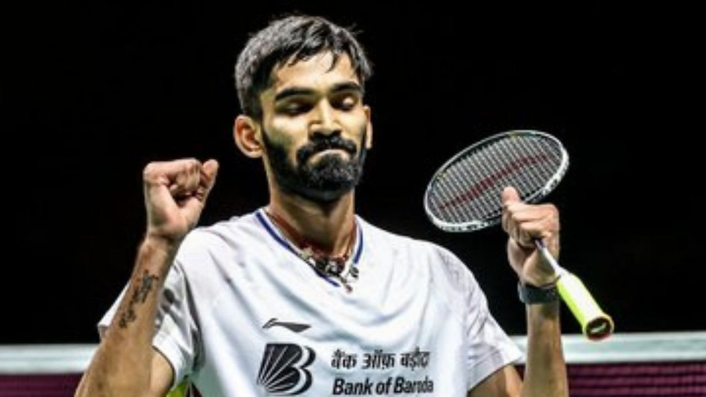Srikanth Kidambi using a Li Ning racket