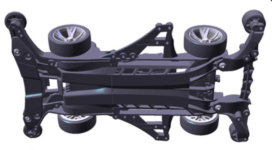 Miniatura: TAMIYA MINI 4WD NIGHT HUNTER Telaio FM-A