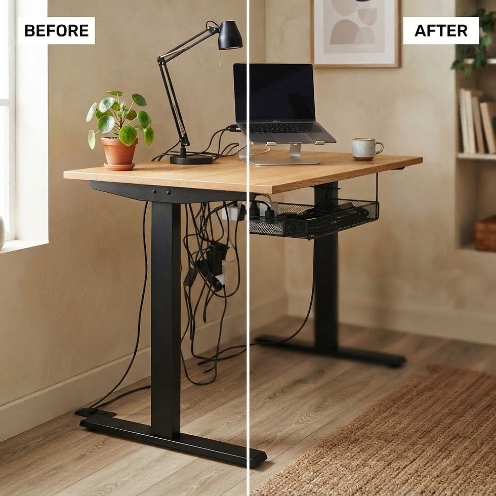 Thumbnail: CleanDesk— No-Drill Under Desk Cable Management Tray