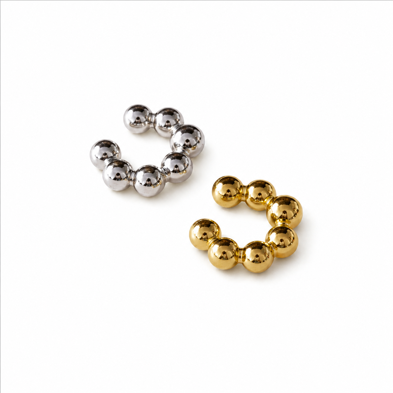 Cosmo Non-Piercing Earcuff - Minimalist Silver & Gold Ear Jewelry