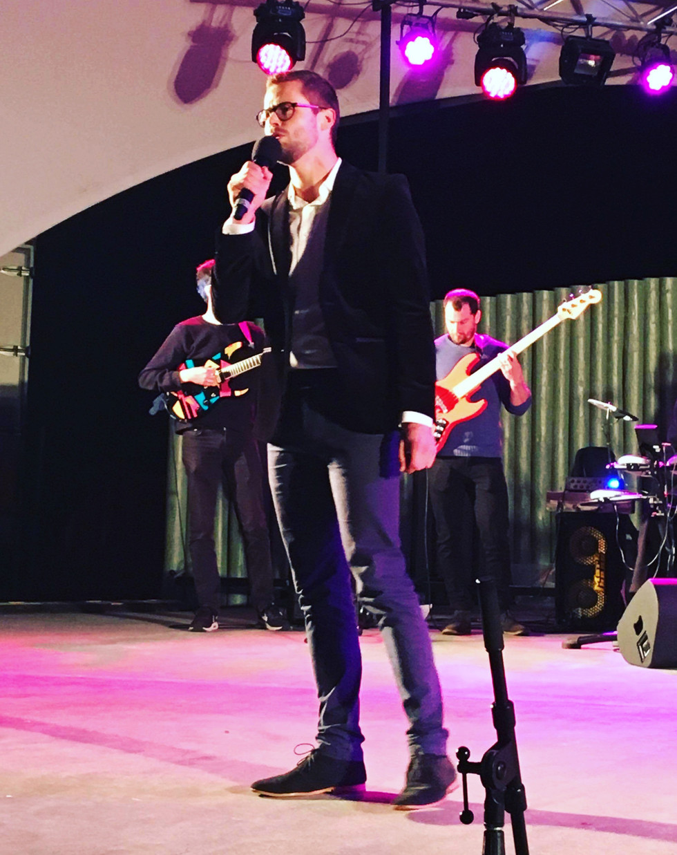 SINGING AT CAROLS EVENT
