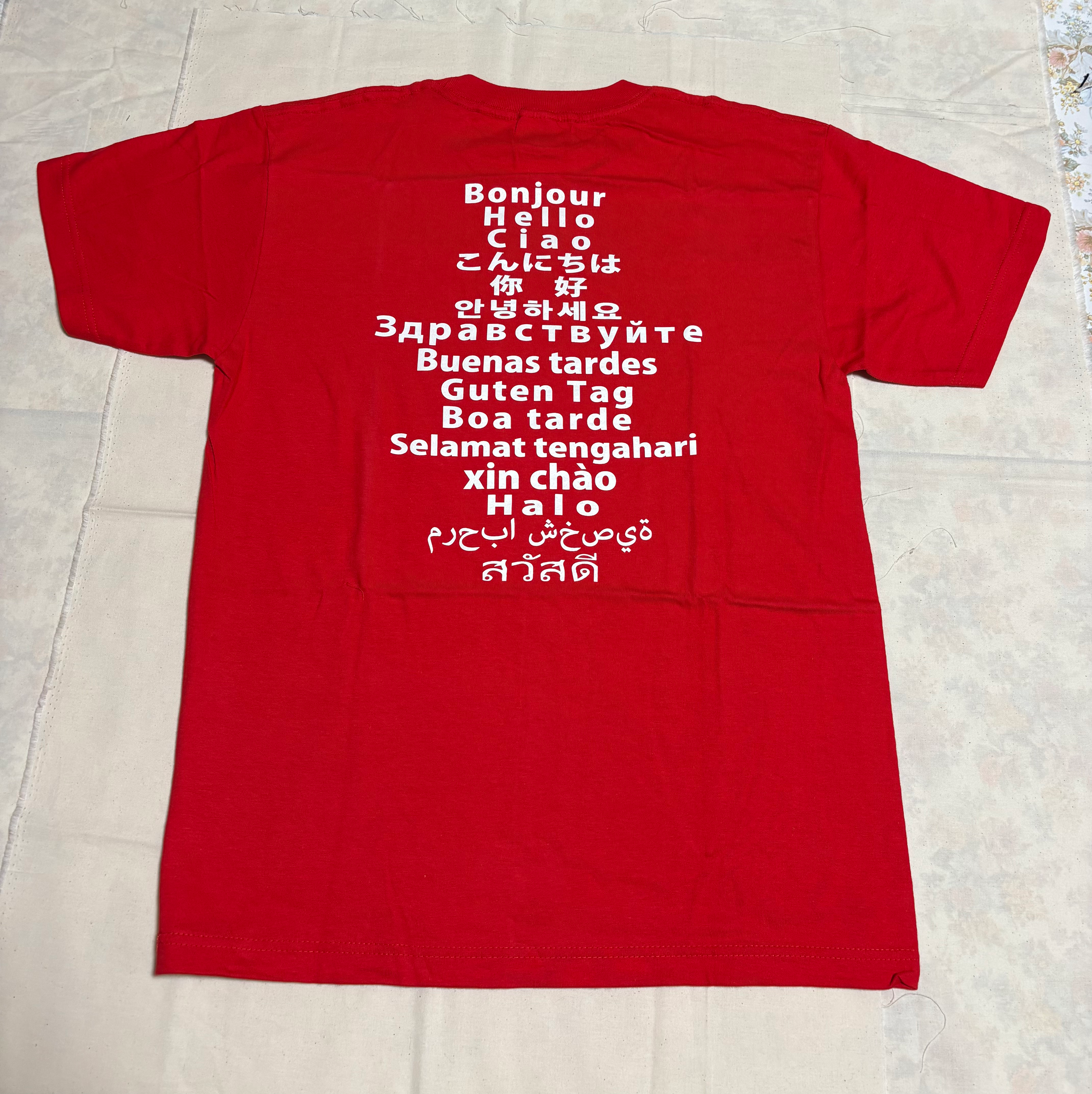 語学 Tシャツ赤 / Language T-shirt Red