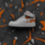 Generate an image of a Nike Air Force 1 sneaker, displayed from the side, featuring medium