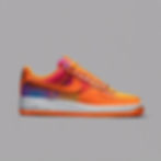 Generate an image of a Nike Air Force 1 sneaker, seen from the side, with its colors refre