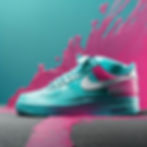 Create an image of a Nike Air Force 1 sneaker, shown from the side, that has been recolore