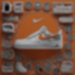 Create an image of a Nike Air Force 1 sneaker, seen from the side, adorned with small, int