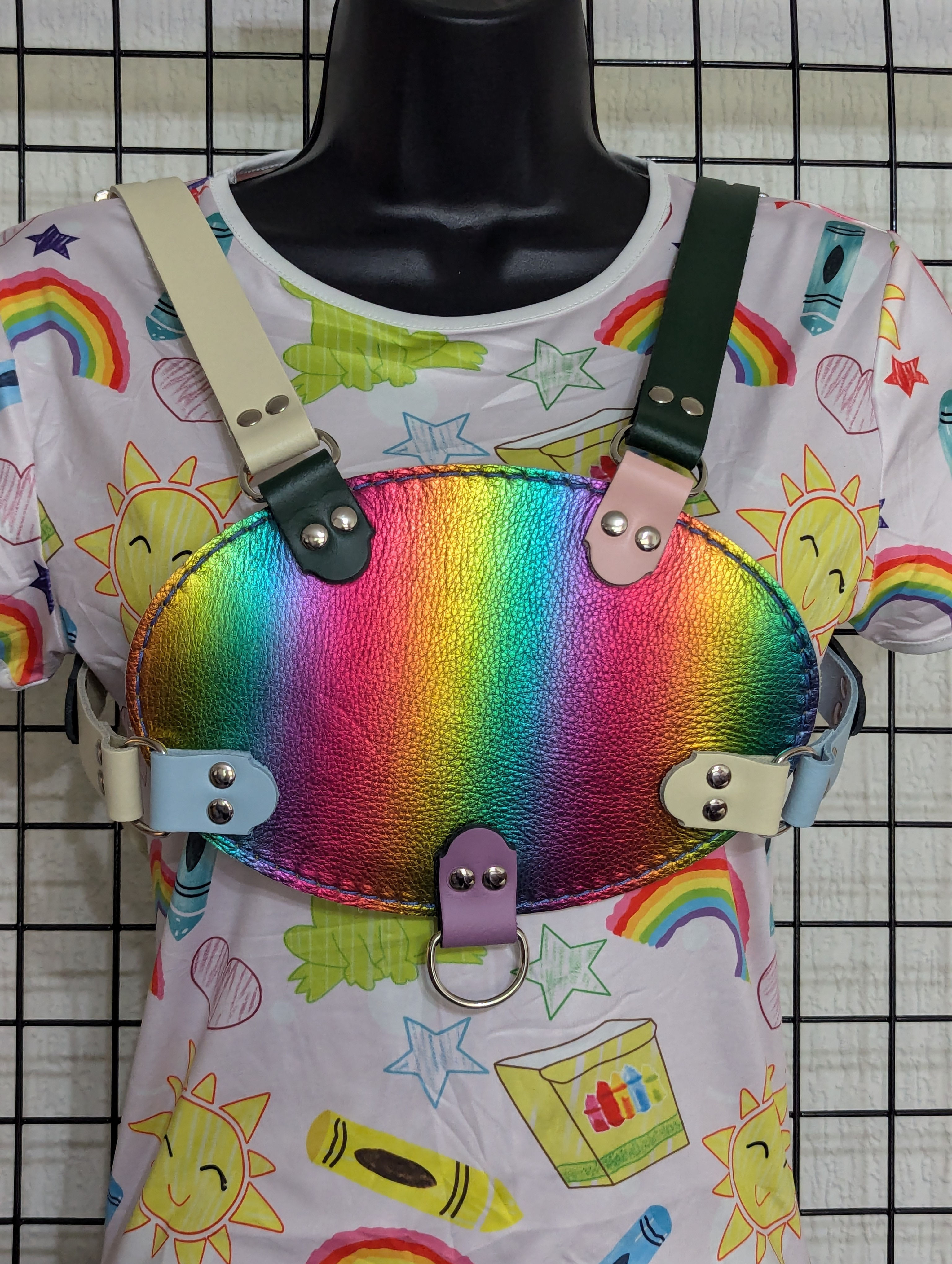 RAINBOW Leather Harness & Reins Set