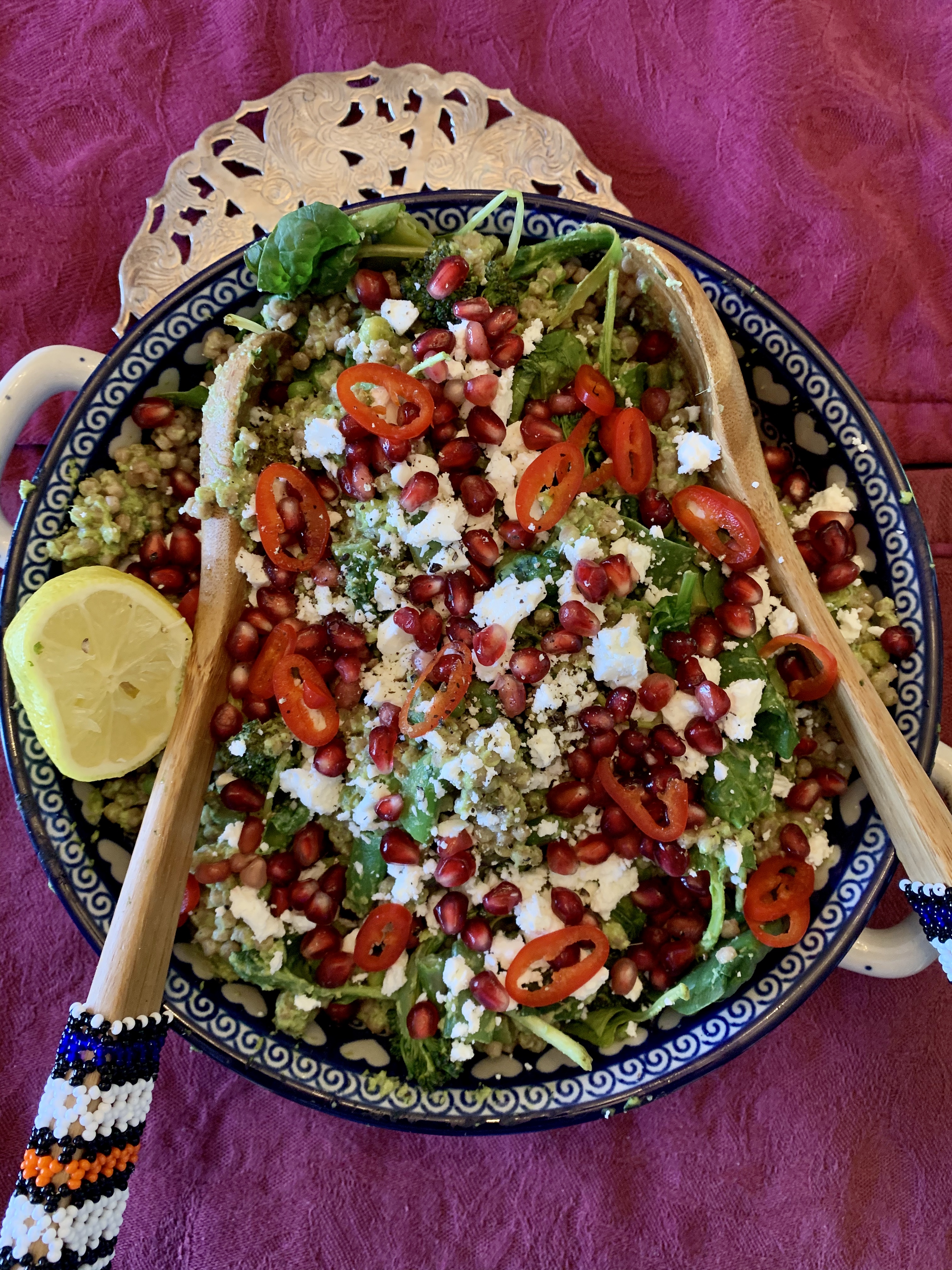 Giant Cous Cous & Almond Pesto Salad