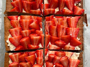 Pastís amb maduixes