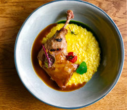 Утиная ножка су-вид с ризотто