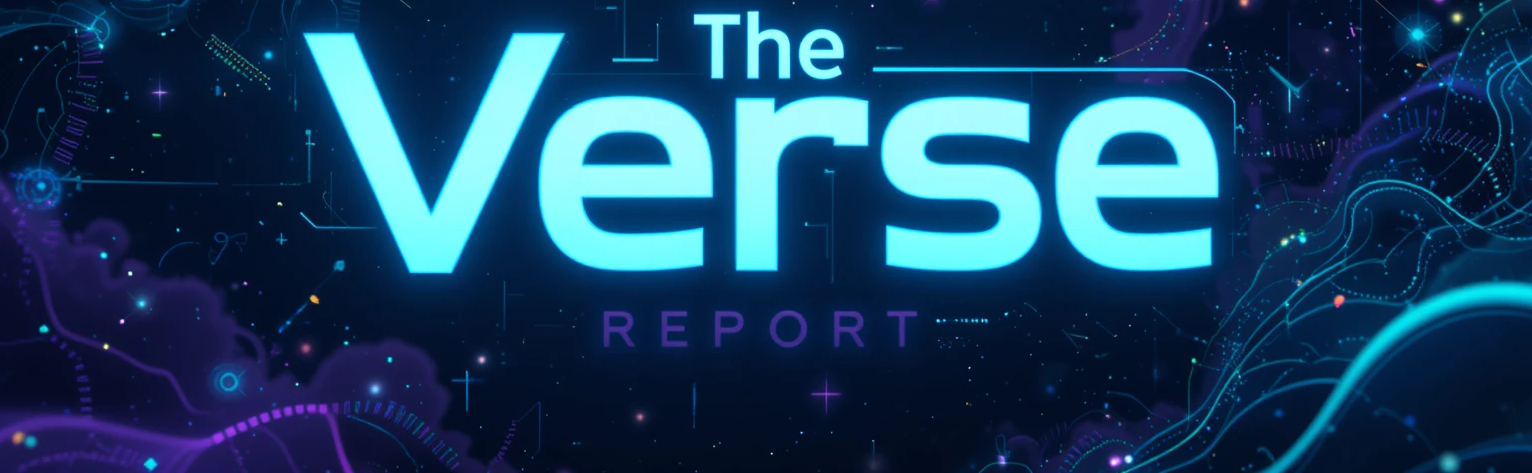 “The Verse Report banner featuring a dynamic sci-fi and fantasy collage, symbolizing news and updates about the EpicVerse tab