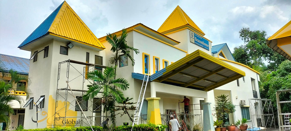 Painting the Exterior & Interior of Sri Petaling