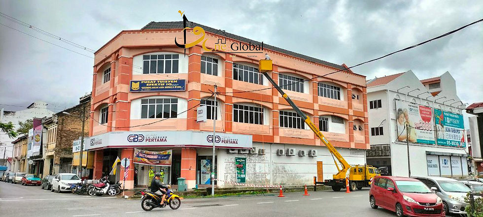 Painting the Exterior of Coop Bank Taiping
