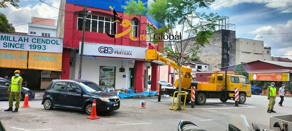 Painting the Exterior of Coop Bank Taiping