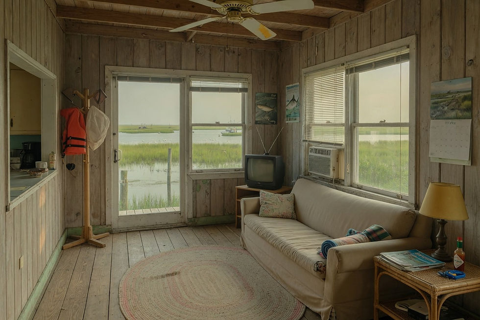 Apartment lodging interior, no people