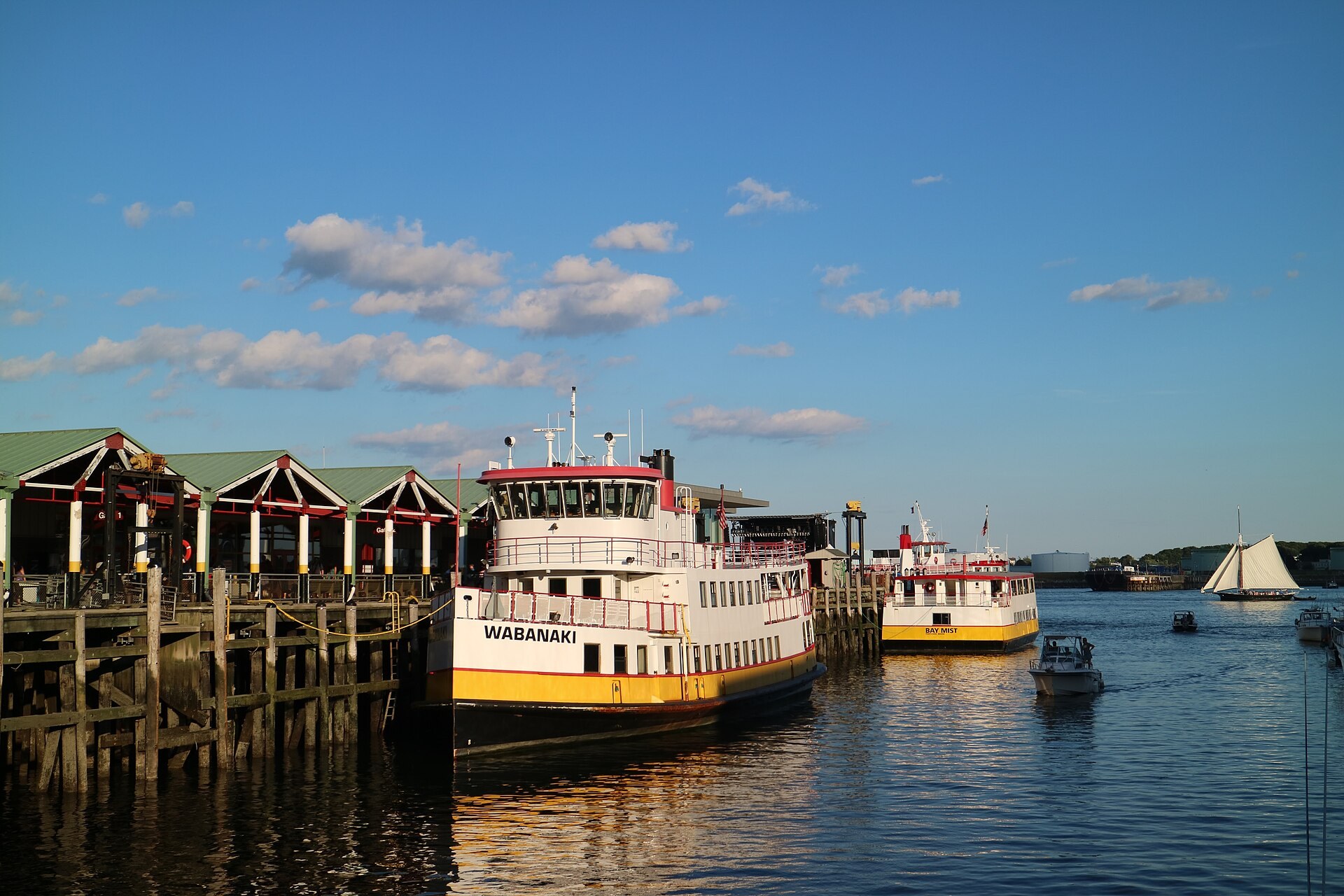 Casco Bay Lines ferries at the Portland waterfront